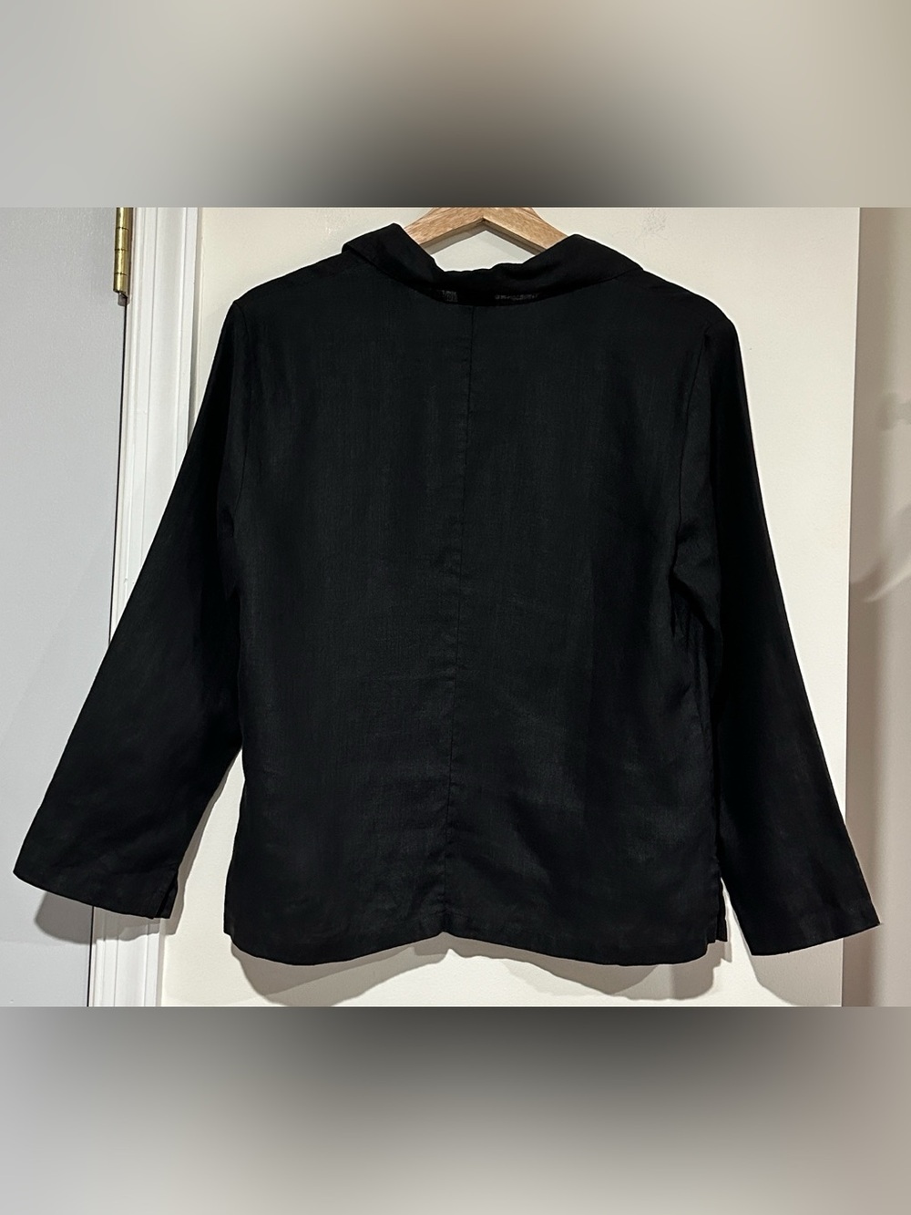 Eileen Fisher Irish Linen Button Down Top - Picture 3 of 8